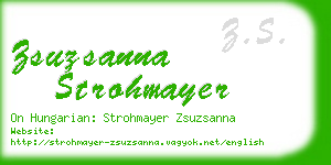 zsuzsanna strohmayer business card